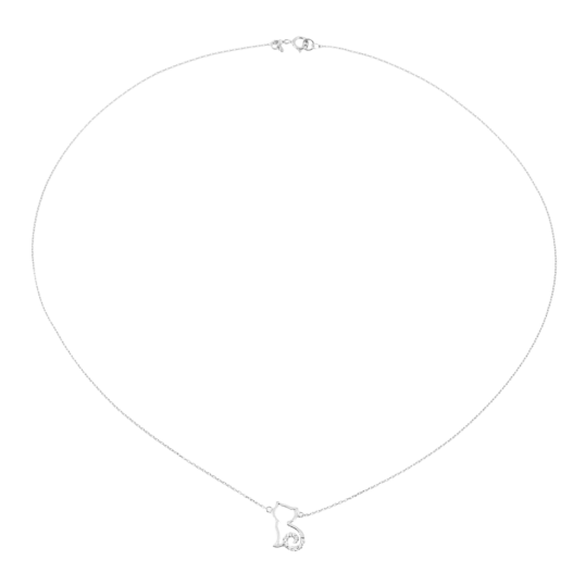 Collier en argent rhodié et oxydes de zirconium