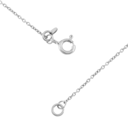 Collier en argent rhodié et oxydes de zirconium