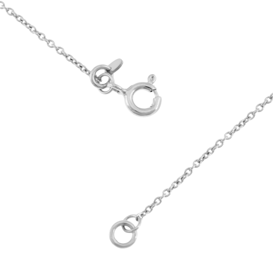 Collier en argent rhodié et oxydes de zirconium