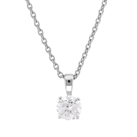 Collier en argent rhodié et oxyde de zirconium