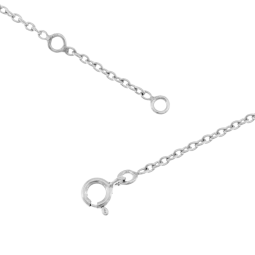 Collier en argent rhodié et oxyde de zirconium