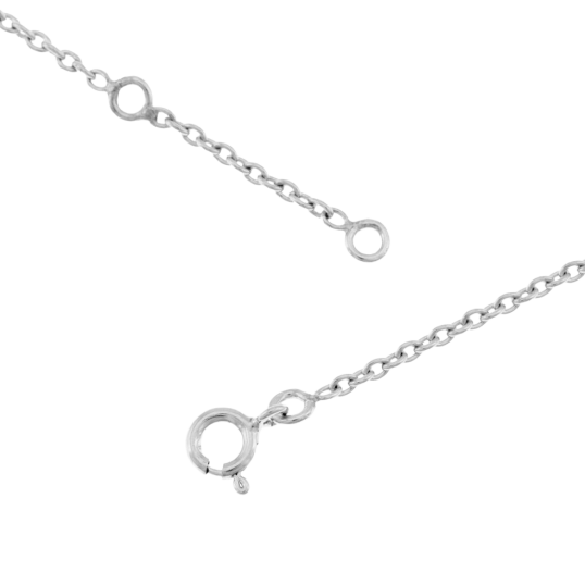 Collier en argent rhodié et oxyde de zirconium