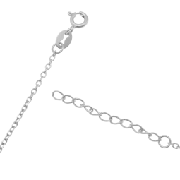 Collier en argent rhodié et oxydes de zirconium