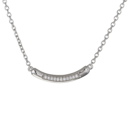 Collier en argent rhodié et oxydes de zirconium
