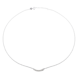 Collier en argent rhodié et oxydes de zirconium