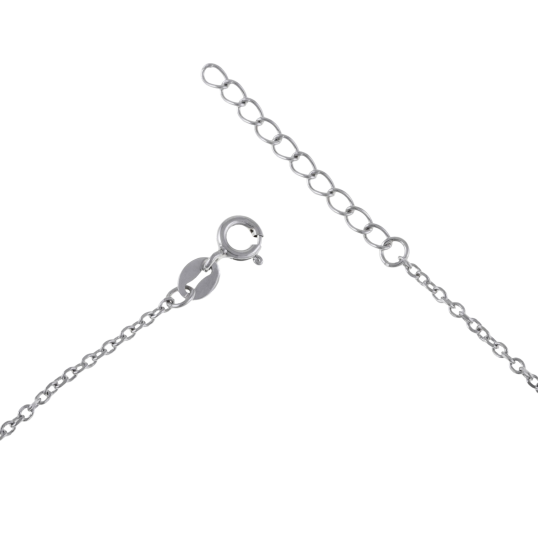 Collier en argent rhodié et oxydes de zirconium