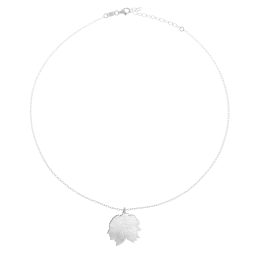 Collier en argent rhodié, tête d'indien