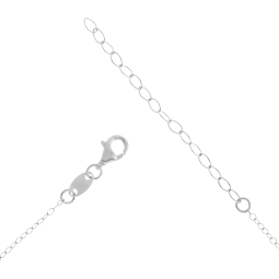Collier en argent rhodié, tête d'indien