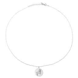 Collier en argent rhodié, zodiaque bélier