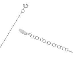 Collier en argent rhodié, zodiaque taureau 