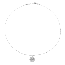 Collier en argent rhodié, zodiaque cancer