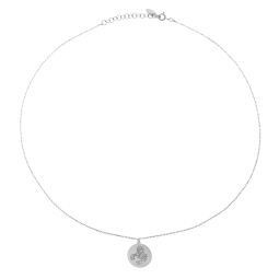 Collier en argent rhodié, zodiaque scorpion
