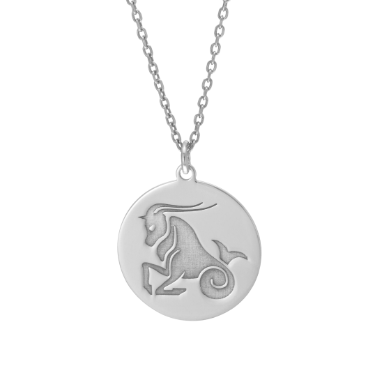 Collier en argent rhodié, zodiaque capricorne Collier en argent rhodié, zodiaque capricorne
