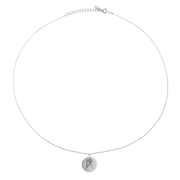 Collier en argent rhodié, zodiaque verseau