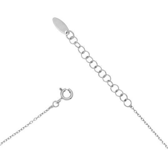 Collier en argent rhodié, zodiaque verseau