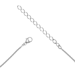 Collier en argent rhodié et oxydes de zirconium, coeur