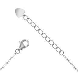 Collier en argent rhodié et rhodié noir, oxydes de zirconium noirs et blancs