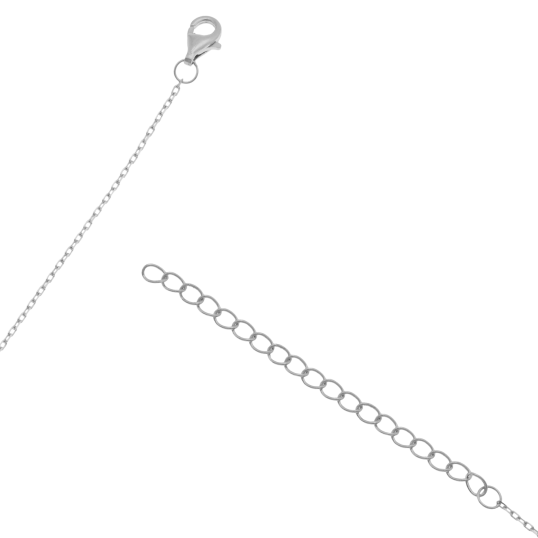 Collier en argent rhodié et oxydes de zirconium, étoile
