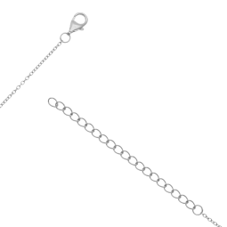 Collier en argent rhodié et oxydes de zirconium, arbre de vie