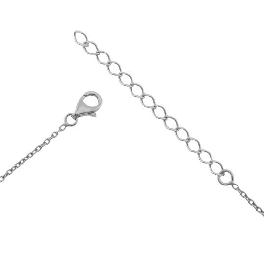 Collier en argent rhodié et oxydes de zirconium