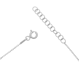 Collier en argent rhodié et cristal de synthèse, maman