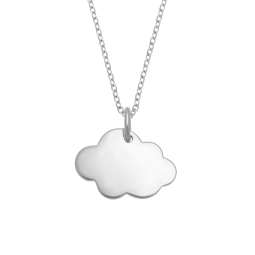 Collier en argent rhodié, nuage