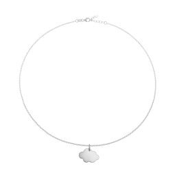 Collier en argent rhodié, nuage