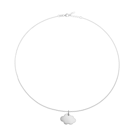 Collier en argent rhodié, nuage Collier en argent rhodié, nuage