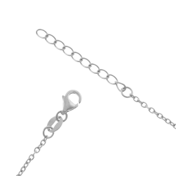 Collier en argent rhodié plaque ronde 25 mm, motif pointillé