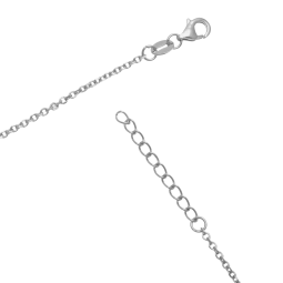 Collier en argent rhodié avec plaque à graver
