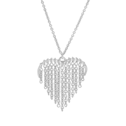 Collier en argent rhodié, chaînes 
