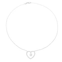Collier en argent rhodié, oxydes de zirconium