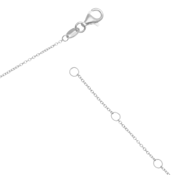 Collier en argent rhodié, oxydes de zirconium