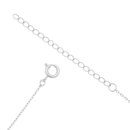 Collier en argent rhodié, oxydes de zirconium