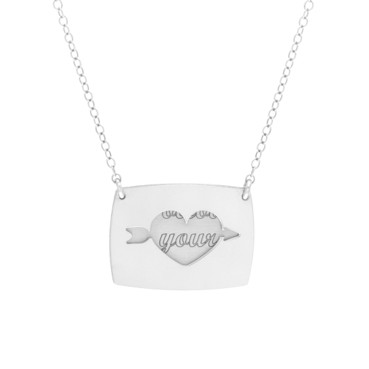 Collier en argent rhodié, follow your dream