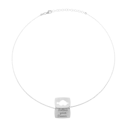 Collier en argent rhodié, follow your dream