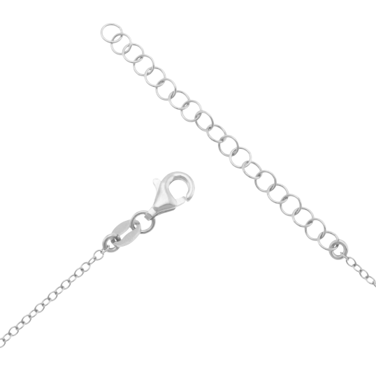 Collier en argent rhodié, follow your dream