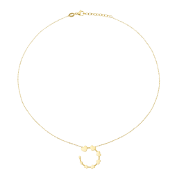 Collier en acier doré, coeur Collier en acier doré, coeur