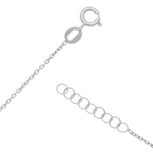 Collier en argent rhodié et laque, licorne