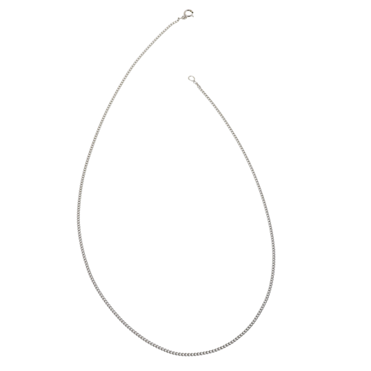 Chaîne en argent rhodié maille gourmette