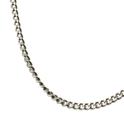 Chaîne en argent rhodié maille gourmette