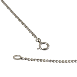 Chaîne en argent rhodié maille gourmette