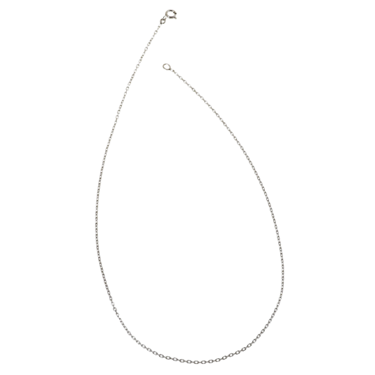 Chaîne en argent rhodié maille forçat