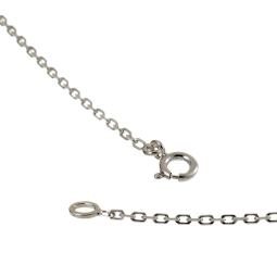 Chaine en argent rhodié maille forçat
