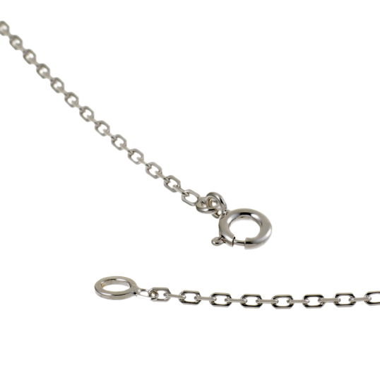 Chaîne en argent rhodié maille forçat