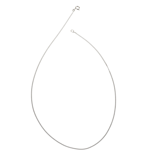 Chaine en argent rhodié maille gourmette