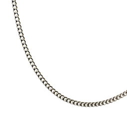 Chaine en argent rhodié maille gourmette