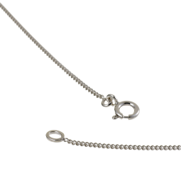 Chaine en argent rhodié maille gourmette