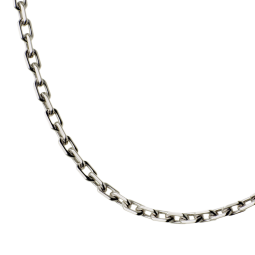 Chaîne en argent rhodié maille forçat