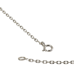 Chaîne en argent rhodié maille forçat